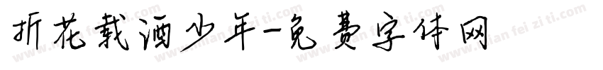 折花载酒少年字体转换