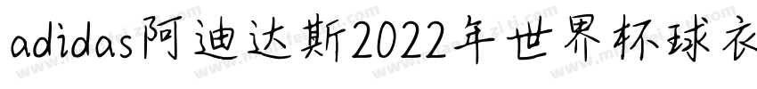 adidas阿迪达斯2022年世界杯球衣字体转换