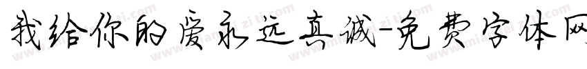 我给你的爱永远真诚字体转换