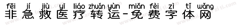 非急救医疗转运字体转换