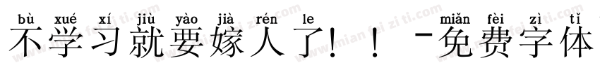 不学习就要嫁人了！！字体转换