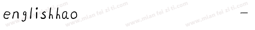 englishhao小学英文手写笔顺体字体转换