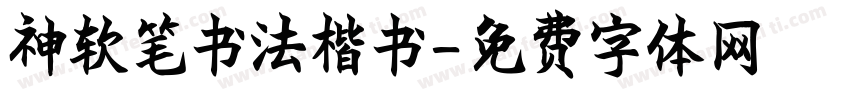 神软笔书法楷书字体转换