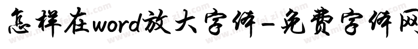 怎样在word放大字体字体转换