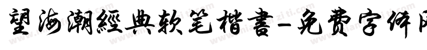 望海潮經典软笔楷書字体转换
