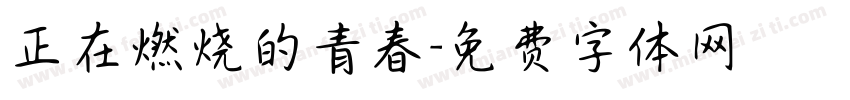 正在燃烧的青春字体转换