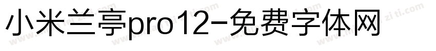 小米兰亭pro12字体转换