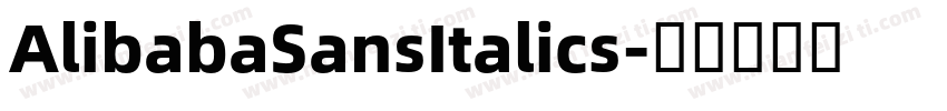 AlibabaSansItalics字体转换