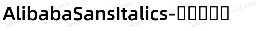 AlibabaSansItalics字体转换