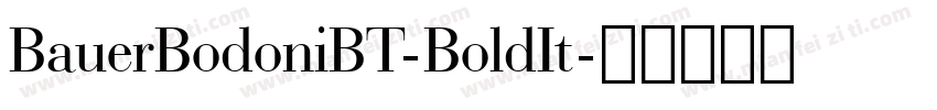 BauerBodoniBT-BoldIt字体转换