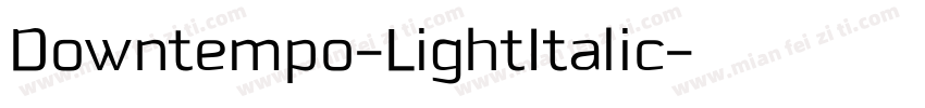 Downtempo-LightItalic字体转换