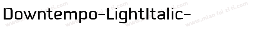Downtempo-LightItalic字体转换