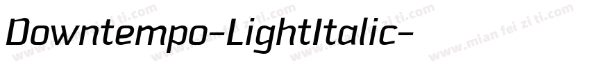 Downtempo-LightItalic字体转换