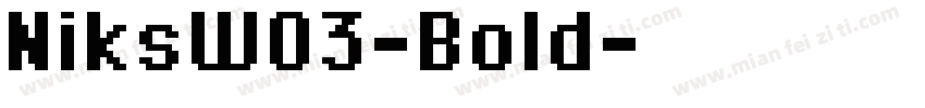 NiksW03-Bold字体转换