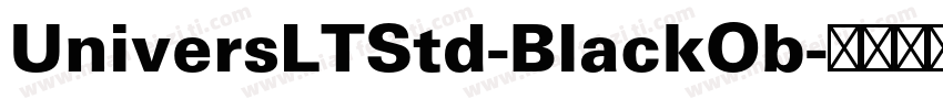 UniversLTStd-BlackOb字体转换