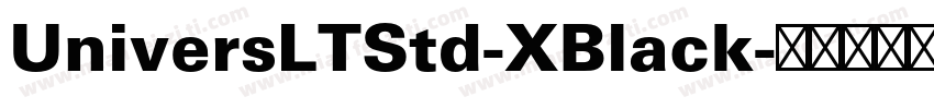 UniversLTStd-XBlack字体转换
