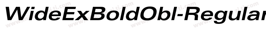 WideExBoldObl-Regular字体转换