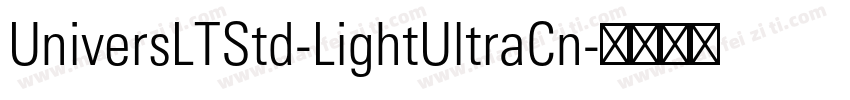 UniversLTStd-LightUltraCn字体转换