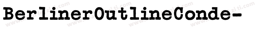 BerlinerOutlineConde字体转换