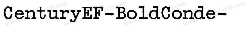 CenturyEF-BoldConde字体转换