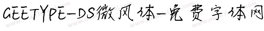 GEETYPE-DS微风体字体转换