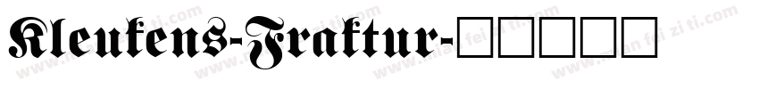 Kleukens-Fraktur字体转换
