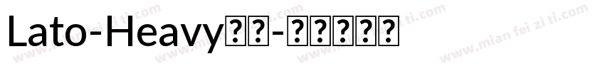 Lato-Heavy字体字体转换