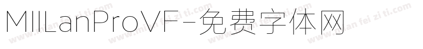 MIILanProVF字体转换