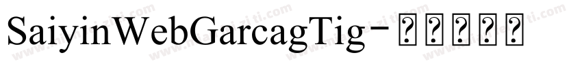 SaiyinWebGarcagTig字体转换