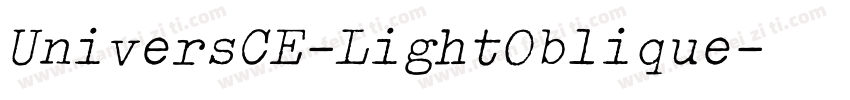 UniversCE-LightOblique字体转换