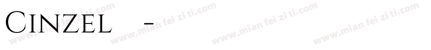 Cinzel英文字体字体转换