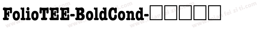 FolioTEE-BoldCond字体转换