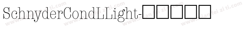 SchnyderCondLLight字体转换