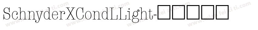 SchnyderXCondLLight字体转换