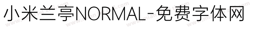 小米兰亭NORMAL字体转换