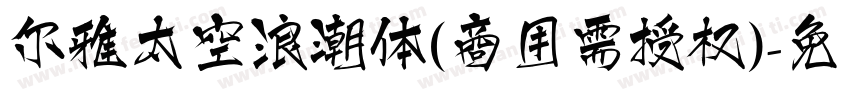 尔雅太空浪潮体(商用需授权)字体转换