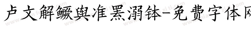 卢文解鳜舆准罴溺钵字体转换