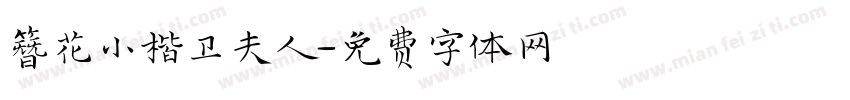 簪花小楷卫夫人字体转换