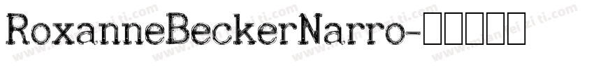 RoxanneBeckerNarro字体转换