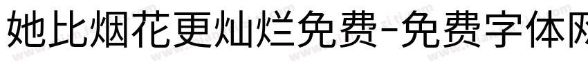 她比烟花更灿烂免费字体转换
