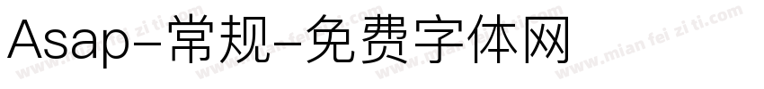 Asap-常规字体转换