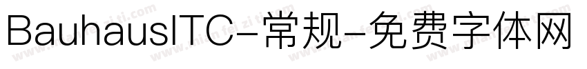 BauhausITC-常规字体转换