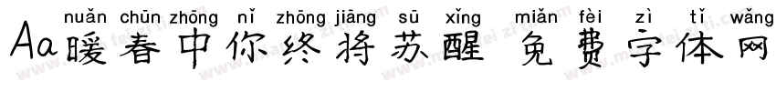 Aa暖春中你终将苏醒字体转换