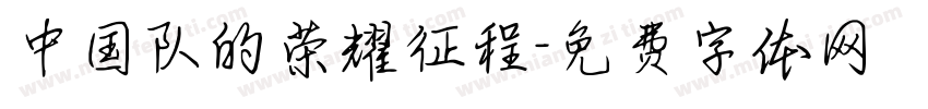 中国队的荣耀征程字体转换