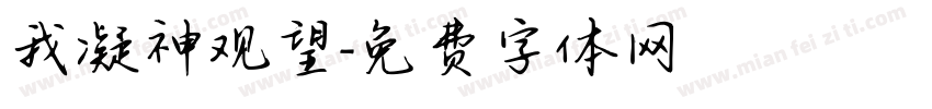 我凝神观望字体转换