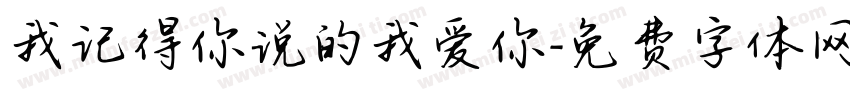 我记得你说的我爱你字体转换