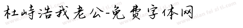 杜峙浩我老公字体转换