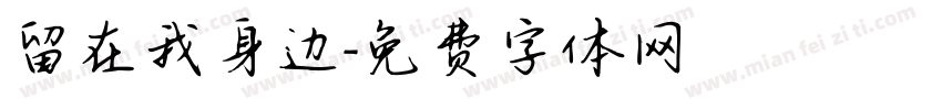 留在我身边字体转换
