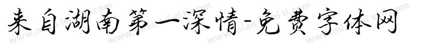 来自湖南第一深情字体转换