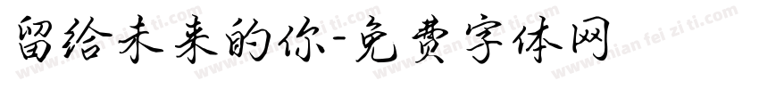 留给未来的你字体转换